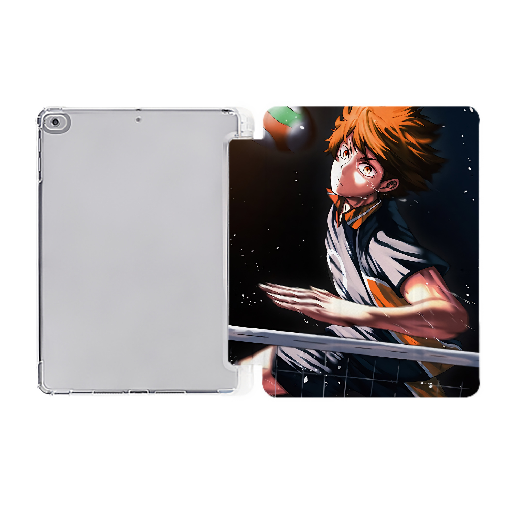 （画像用） ハイキュー!! Haikyu!! IPad ケース ペン収納付き 三つ折りスタンド PUレザー×シリコン 対応機種9.5/10.5/10.9インチ
